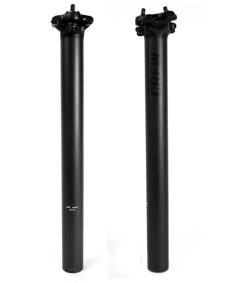 Crew Bike Co Carbon Fiber Seatpost - Black / 27.2MM